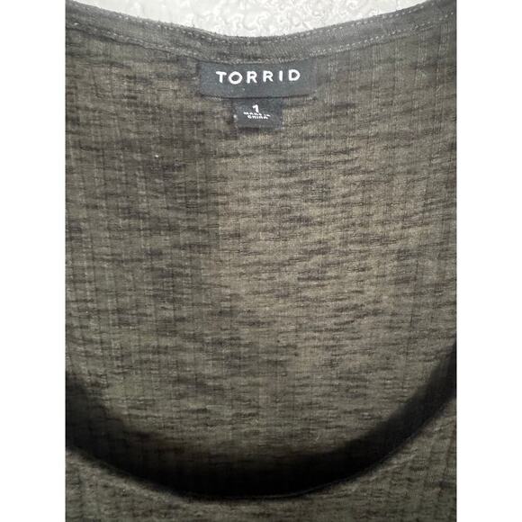 Torrid Women's Ruched Stretch Green Dress Size 1X - Picture 2 of 6